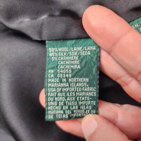 Vintage 1990s Lauren Ralph Lauren Blazer 12 Houndstooth Wool Silk Equestrian USA - Picture 9 of 13